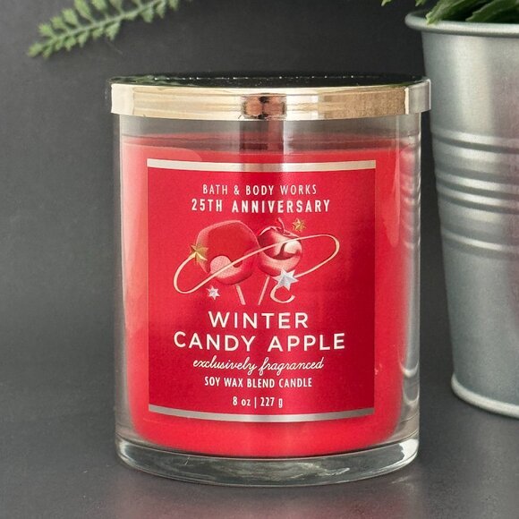 BBW Winter Candy Apple Bath & Body Works Single Wick Candle - Picture 1 of 10